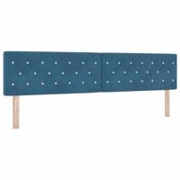 LED Hoofdbord met LED -striplichten Donkerblauw 100 cm Fluweel - thumbnail