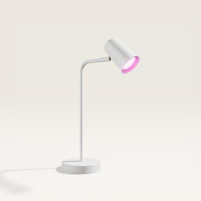 Riga - Smart LED Tafellamp - 5,5 Watt 345 Lumen - RGBWW - Kantelbaar en Draaibaar - GU10 - Wifi + Bluetooth - Google Home, Amazon Alexa en Siri - IP20 voor binnen - Wit
