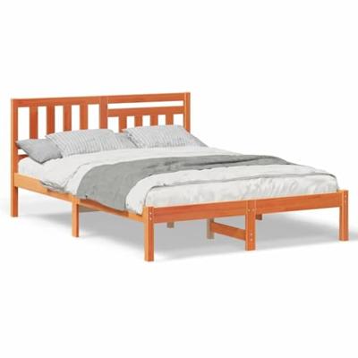 Bedframe Wasbruin 120 x 190 cm Massief grenenhout Bedframe Wasbruin 120 x 190 cm Massief grenenhout