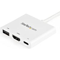 StarTech.com USB-C multiport adapter met HDMI USB 3.0 poort 60W PD wit - thumbnail