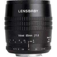 Lensbaby Velvet 85 zwart MFT - thumbnail