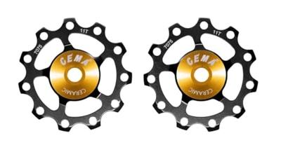 Shimano Cema derailleurwieltjes pvc 9/10/11v full ceramic zwart