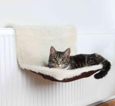 TRIXIE RADIATORHANGMAT PLUCHE / VELOURS CREME / BRUIN 45X26X31 CM