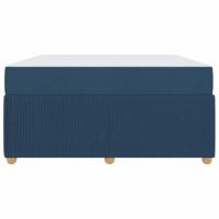Bedframe met matras met matras Blauw 160 x 200 cm Stof - thumbnail