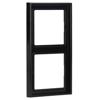 Jung afdekraam 2-voudig zwart glanzend LS 982 SW strak vierkant jaren 60 look