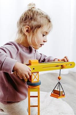 Small Foot - houten kraan bouwplaats met accessoires, 14dlg.