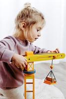 Small Foot - houten kraan bouwplaats met accessoires, 14dlg. - thumbnail