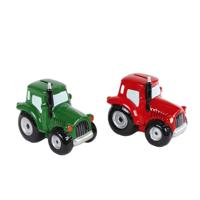 Kids Globe spaarpot tractor groen/rood a2 aardew 16,6x11x13,8cm - thumbnail