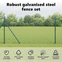 VidaXL Afrasteringspaal groen 10 x 1,4 m (19 x 19 mm gaas) - thumbnail