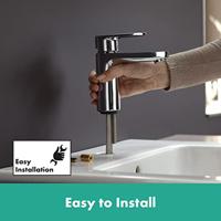 Hansgrohe Wastafelmengkraan Vernis Blend 100 Eengreeps Met Trekwaste Chroom - thumbnail