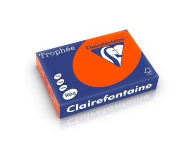 Clairefontaine Trophee A4 160gr oranje 250vel