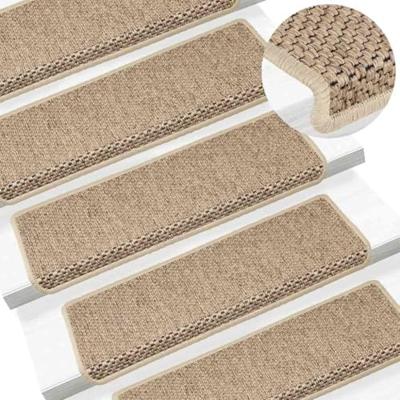 Trapmatten zelfklevend 30 st sisal-look 65x21x4 cm zandkleurig