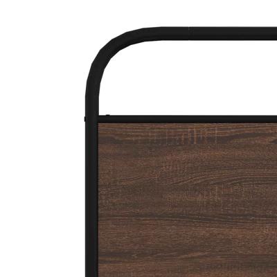 Bedframe zonder matras bewerkt hout bruin eikenkleur 107x203 cm - thumbnail