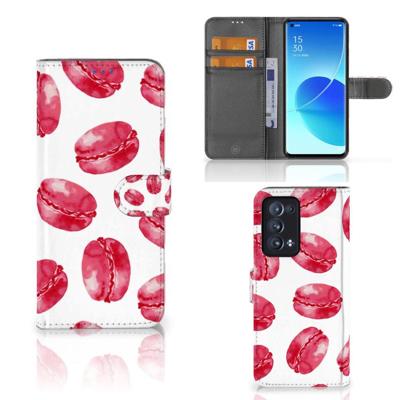OPPO Reno 6 Pro Plus 5G | Book Cover | Pink Macarons