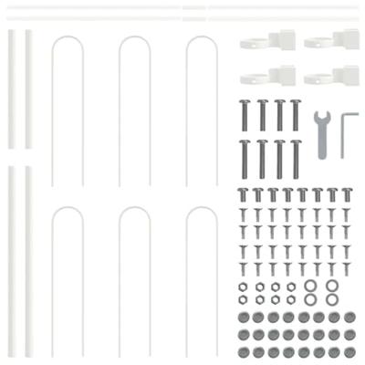 VidaXL Tuinhek wit 1,7 x 1,2 m poedercoating staal