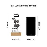 House of Marley Nesta - in-ear hoofdtelefoon, geluidsisolerende akoestisch gebalanceerde oortelefoons, 6 mm drivers, microfoon met 3 knoppen bediening premium geluid oordopjes, wirwar vrije geweven - thumbnail