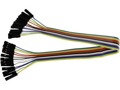 Joy-it RB-CB1-025 Jumperkabel Raspberry Pi® [13x Draadbrug-bus - 13x Draadbrug-bus] 30.00 cm Bont Incl. pins