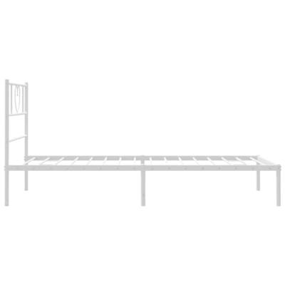 Bedframe met hoofdbord metaal wit 107x203 cm Bedframe met hoofdbord metaal wit 107x203 cm