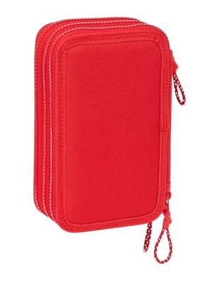 Driedubbele Pennenzak Atlético Madrid Rood 12,5 x 19,5 x 5,5 cm 36 Onderdelen
