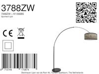 Steinhauer BooglampSparkled Light zwart met bamboe kap - 3788ZW - thumbnail