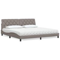 Bed met matras stof taupe 200x200 cm - thumbnail