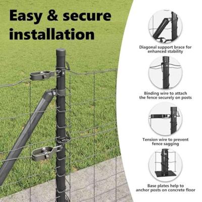 VidaXL Hek met paal grijs 0,6 x 10 m staal en pvc