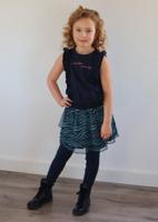 Quapi Meisjes jurk - Fania - Donker blauw - thumbnail