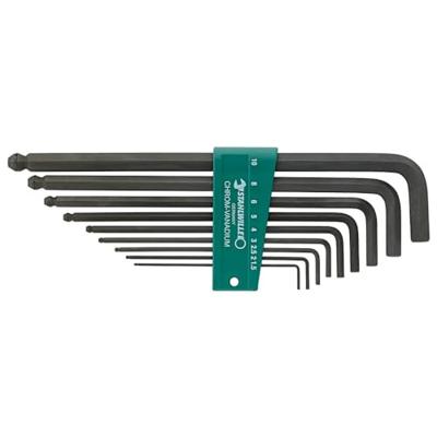 Stahlwille 10767H/9 SATZ KUGELKOPF-WINKELSCHRAUBENDREHER MIT HALTEFUNKTION SECHSKANT 9TLG. Universeel Haakse schroevendraaier