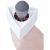 Rycote Single Triangular White Mic Flag - thumbnail