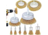 XEMM Staalborstel Set voor Boormachine - 10-Delig - Draadborstel / Schuurborstel / Roestverwijderaar - thumbnail