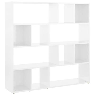 Boekenkast/kamerscherm 105x24x102 cm hoogglans wit