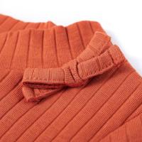Kindershirt met lange mouwen 92 oranjebruin - thumbnail
