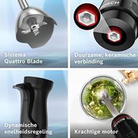 Bosch Haushalt ErgoMaster Serie 4 Staafmixer 1000 W Met maatbeker, Met mixbeker, BPA-vrij Piano-zwart, Antraciet - thumbnail