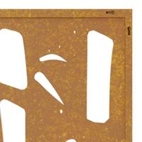 Wanddecoratie tuin bamboe-ontwerp 105x55 cm cortenstaal - thumbnail