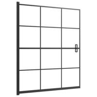 VidaXL Douchewand 116x140 cm esg zwart - thumbnail