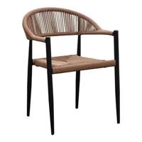 House Nordic - Eetkamerstoel Zwart|Rotan - Canari - Set van 2 - thumbnail