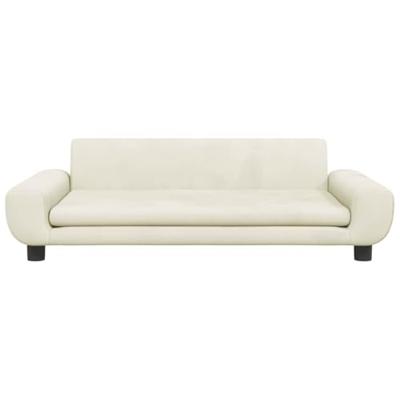vidaXL Hondenmand 100x54x33 cm fluweel crèmekleurig