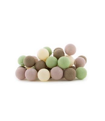 Cotton Ball Lights lichtslinger bruin groen - Paradise Cotton Ball Lights lichtslinger bruin groen - Paradise