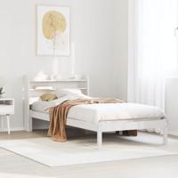 Bedframe zonder matras massief grenenhout wit 75x190 cm - thumbnail