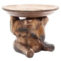 Houten Schaal op Olifant (20 x 16 cm) - thumbnail