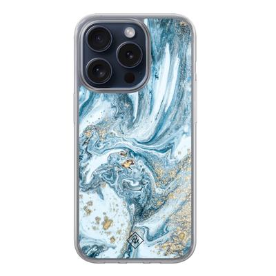 iPhone 15 Pro hybride hoesje - Marble sea