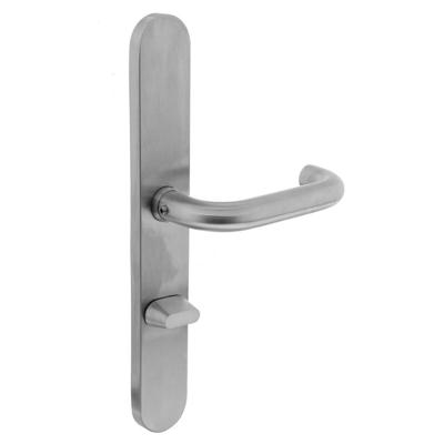 Deurkruk Rond ø19mm op XL-schild verdekt 278x40x10 WC72/8mm dubbelgeveerd RVS Deurkruk Rond ø19mm op XL-schild verdekt 278x40x10 WC72/8mm dubbelgeveerd RVS