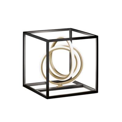 Fischer & Honsel Design tafellampGisi zwart met goud - 50413