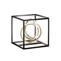 Fischer & Honsel Design tafellampGisi zwart met goud - 50413 - thumbnail