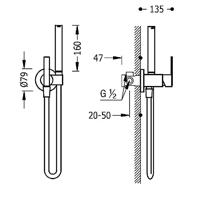 Lex-Tres inbouw eenhendelkraan voor bidet 181223 - thumbnail