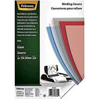 Fellowes omslagen, ft A4, PVC, 240micron, pak van 100 stuks, transparant - thumbnail