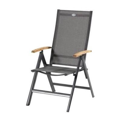 Hartman Verstelbare Tuinstoel 'Aruba' Teakhout, kleur Antraciet