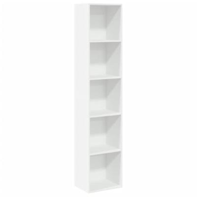 Boekenkast 40x30x189 cm bewerkt hout wit