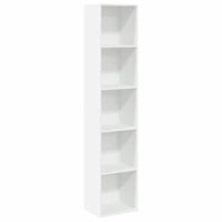 Boekenkast 40x30x189 cm bewerkt hout wit - thumbnail