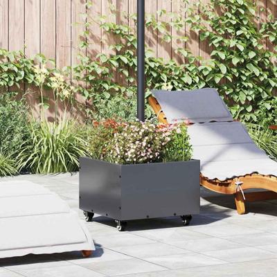 Parasolbasis met plantenbak Antraciet 45 x 45 x 45 cm Staal